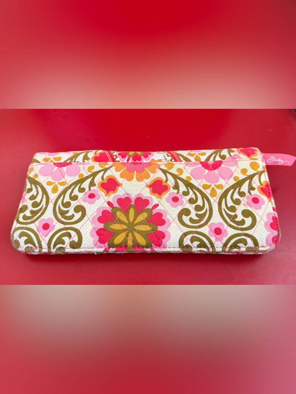 Vera Bradley Quilted Floral Zip Tablet Case - Pink, Orange, Green - Picture 2 of 5